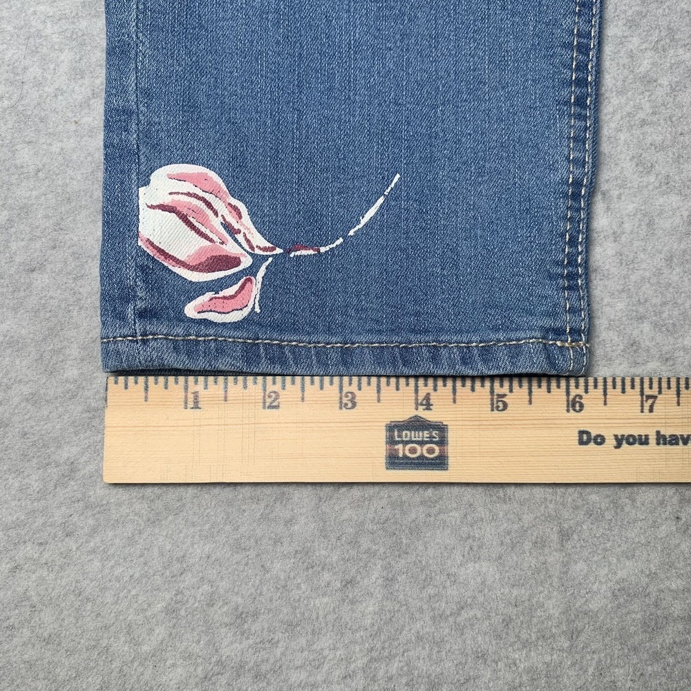 Jordache Womens Jeans Skinny Boyfriend Y2K Floral Size 10 - Picture 9 of 10